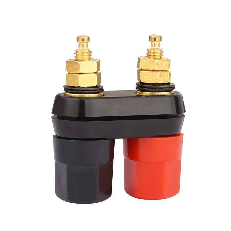 Clyxgs 4Pcs Terminal Binding Post Power Amplifier Dual Copper 2-Way Banana Plug Jack, Post for Speaker Amplifier Terminalï¼ŒPure Copper Plating - Image 3